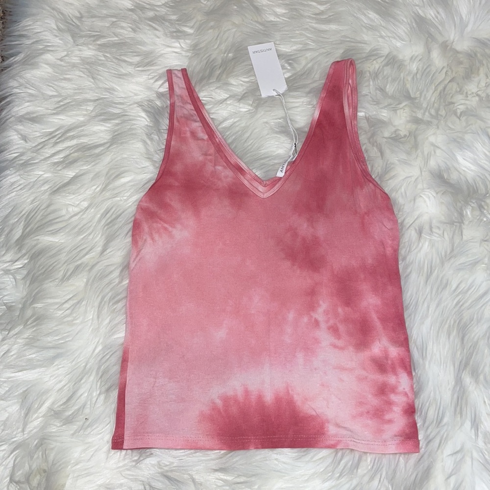 5 for $25🎈 antistar pink tie dye tank